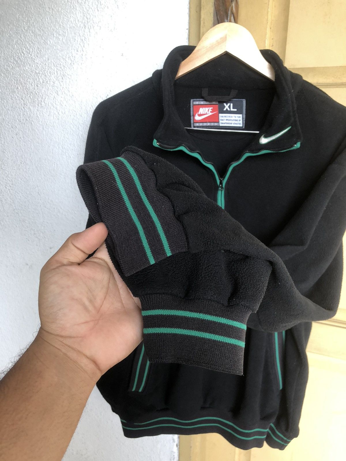 Nike Vintage Nike Verdy Big Swoosh Back Baggy Fleece Jackets Size US XL / EU 56 / 4 - 12 Thumbnail
