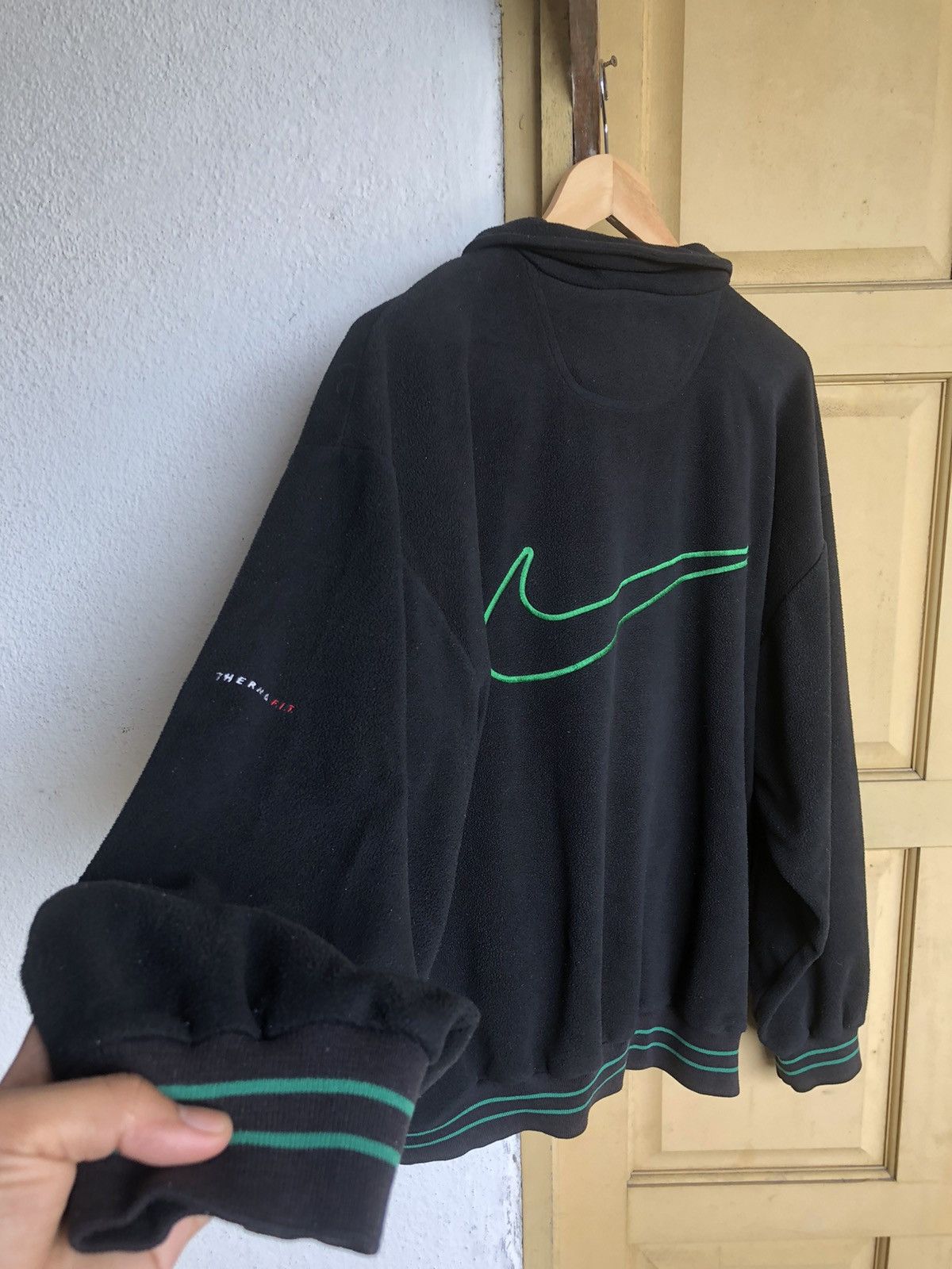 Nike Vintage Nike Verdy Big Swoosh Back Baggy Fleece Jackets Size US XL / EU 56 / 4 - 17 Thumbnail