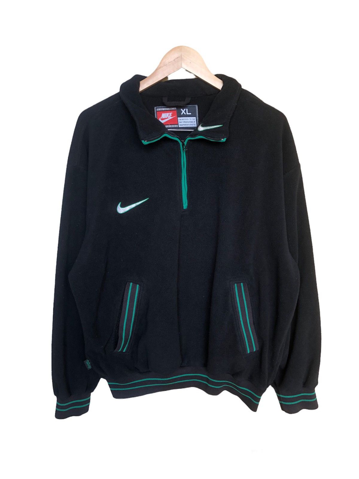 Nike Vintage Nike Verdy Big Swoosh Back Baggy Fleece Jackets Size US XL / EU 56 / 4 - 2 Thumbnail