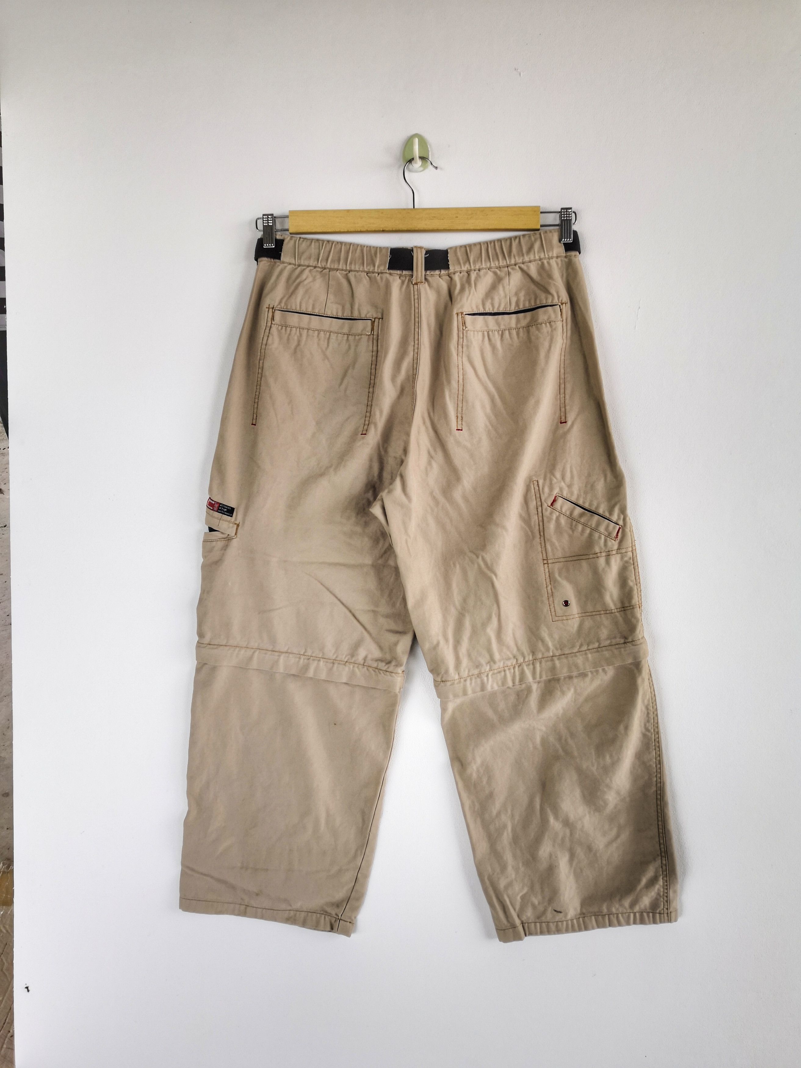 Japanese Brand × Vintage Japanese Cargo Pant Multi Pocket Adjustable Sleeve Trousers Size US 34 / EU 50 - 2 Thumbnail