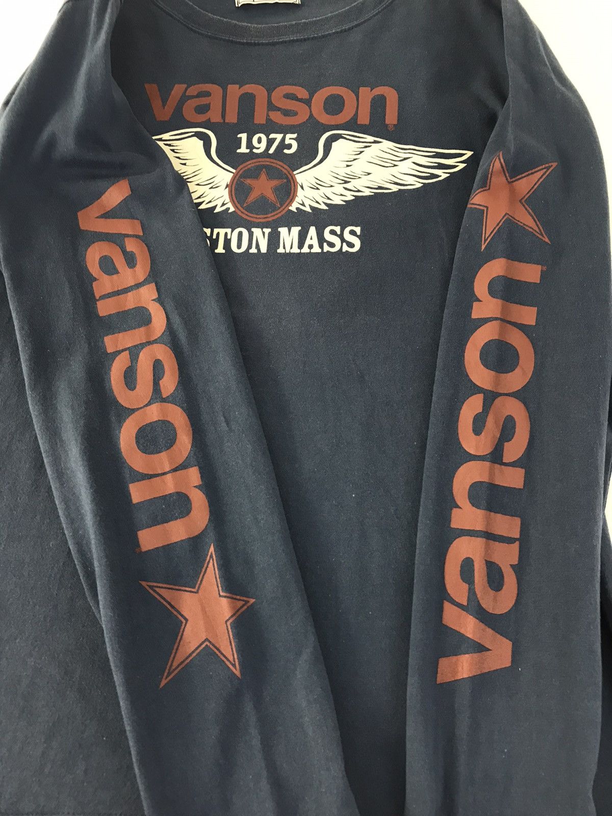 Japanese Brand × Vanson Leathers Vanson Motor Oil 951 Broadway Fall River Md02724 Long Sleev Size US M / EU 48-50 / 2 - 6 Thumbnail