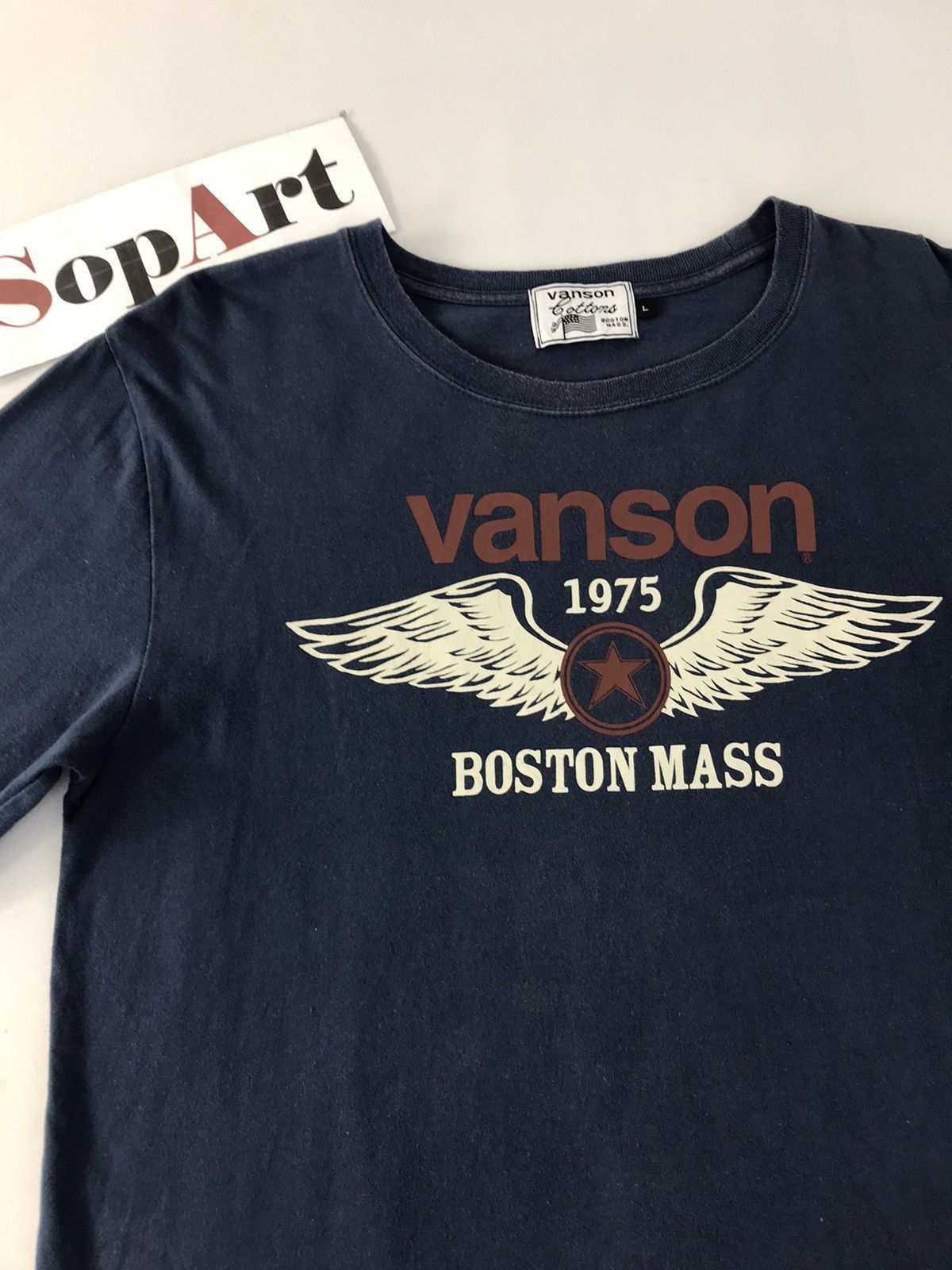 Japanese Brand × Vanson Leathers Vanson Motor Oil 951 Broadway Fall River Md02724 Long Sleev Size US M / EU 48-50 / 2 - 4 Thumbnail