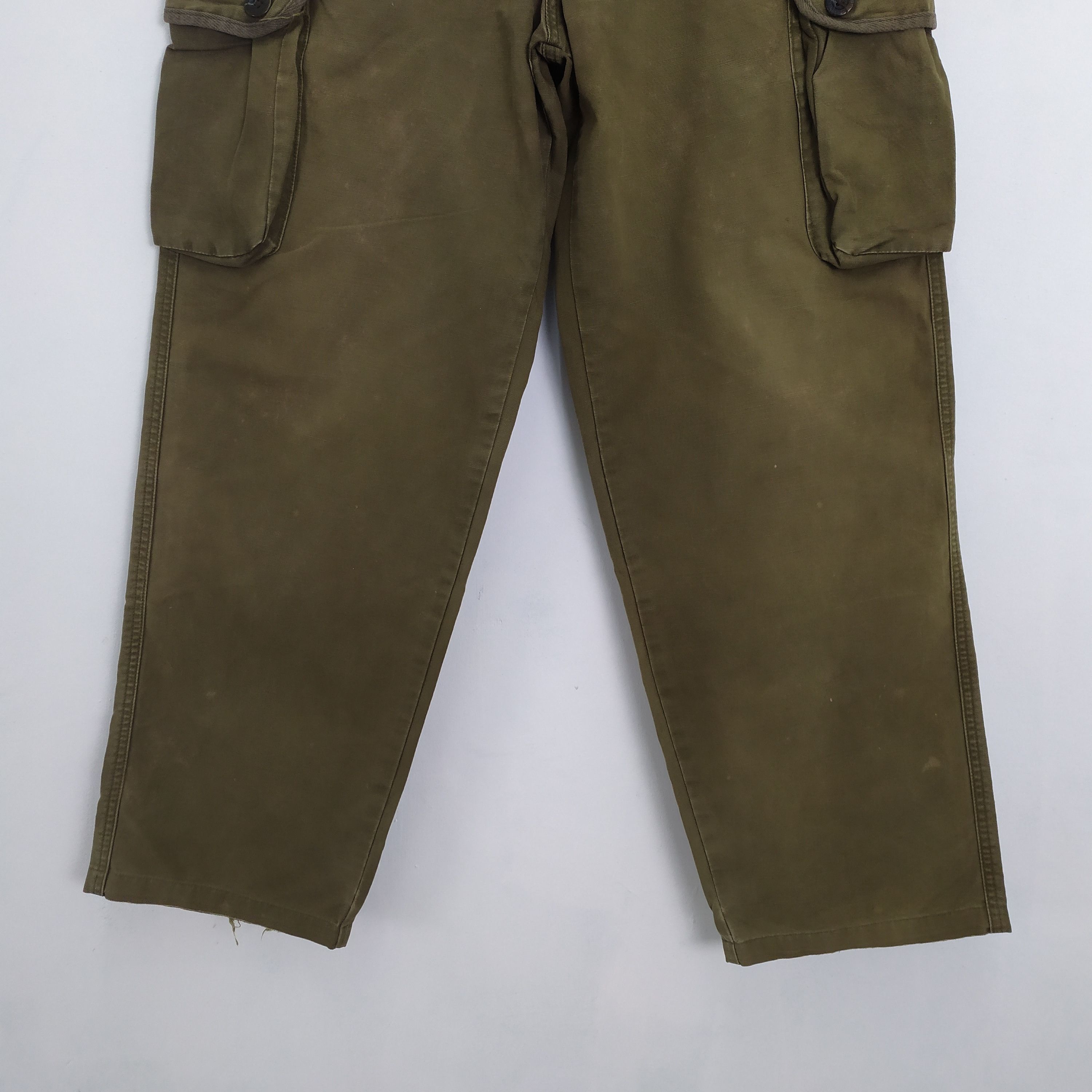 Japanese Brand VINTAGE PAZZO FADED BAGGY CARGO PANTS Size US 31 - 6 Thumbnail