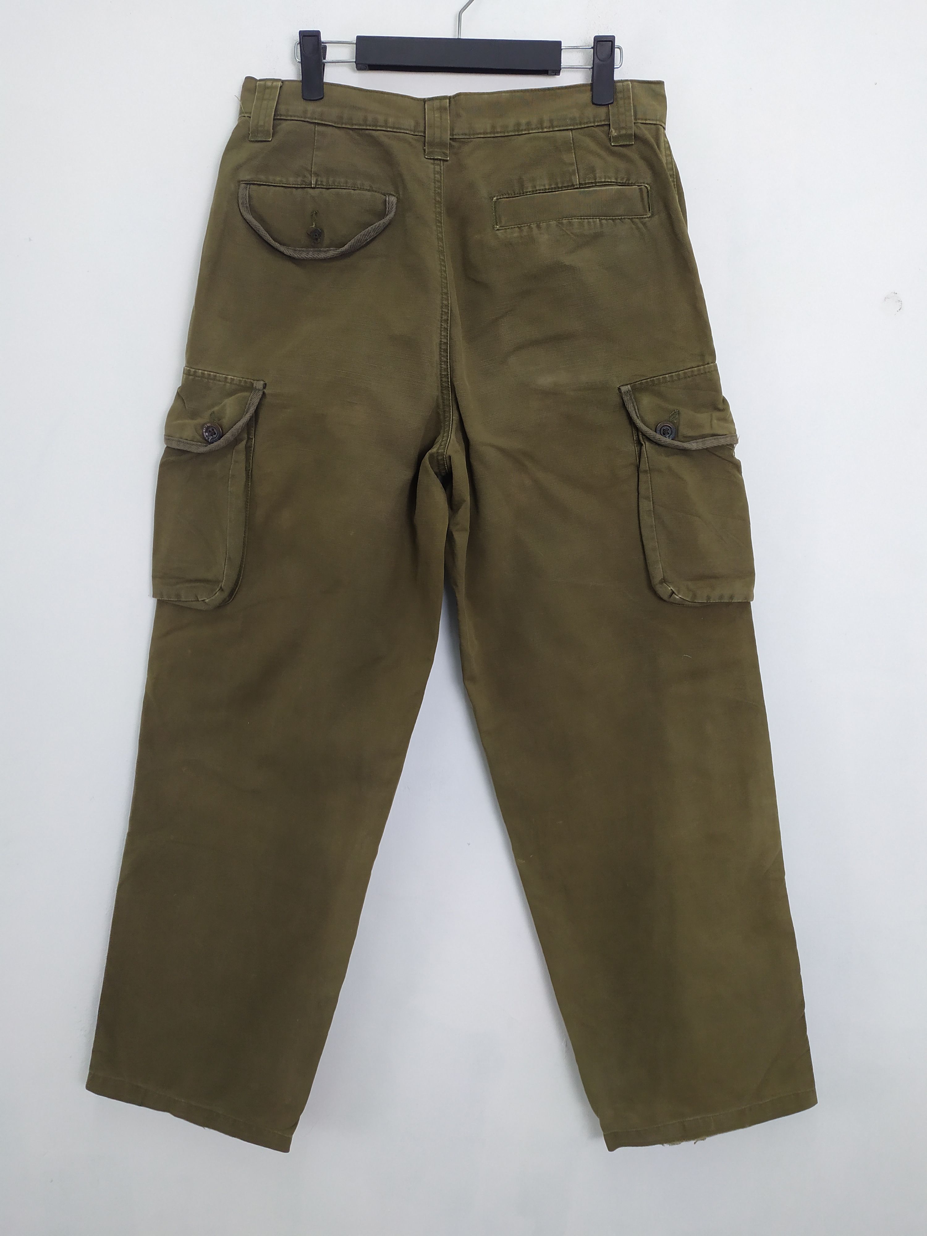 Japanese Brand VINTAGE PAZZO FADED BAGGY CARGO PANTS Size US 31 - 1 Thumbnail