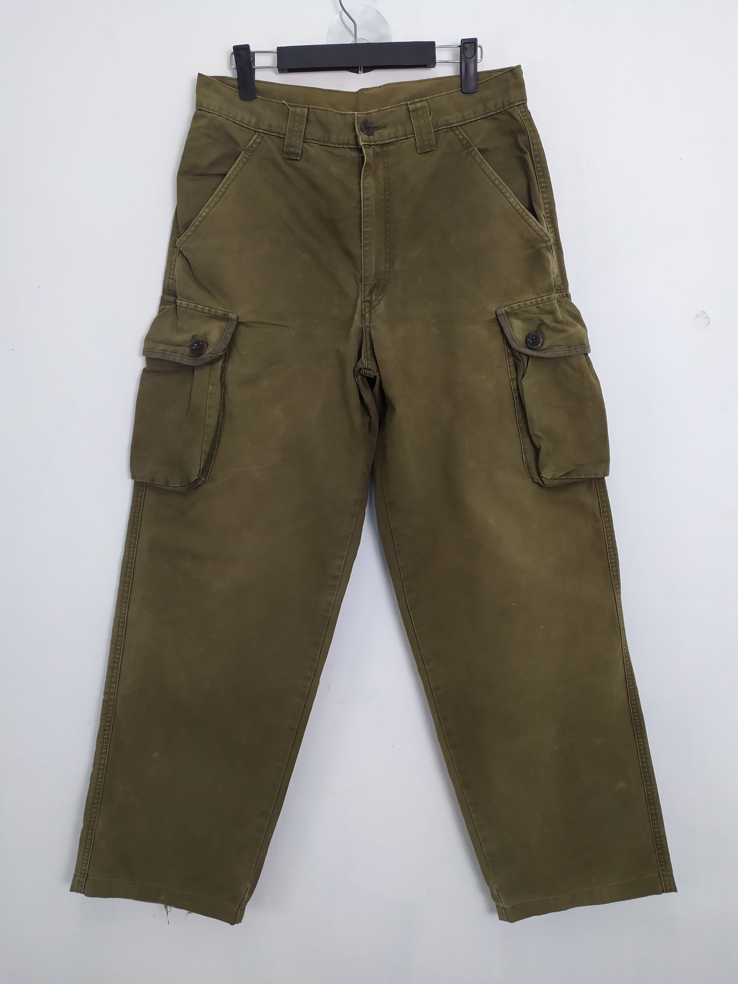 Japanese Brand VINTAGE PAZZO FADED BAGGY CARGO PANTS Size US 31 - 3 Thumbnail