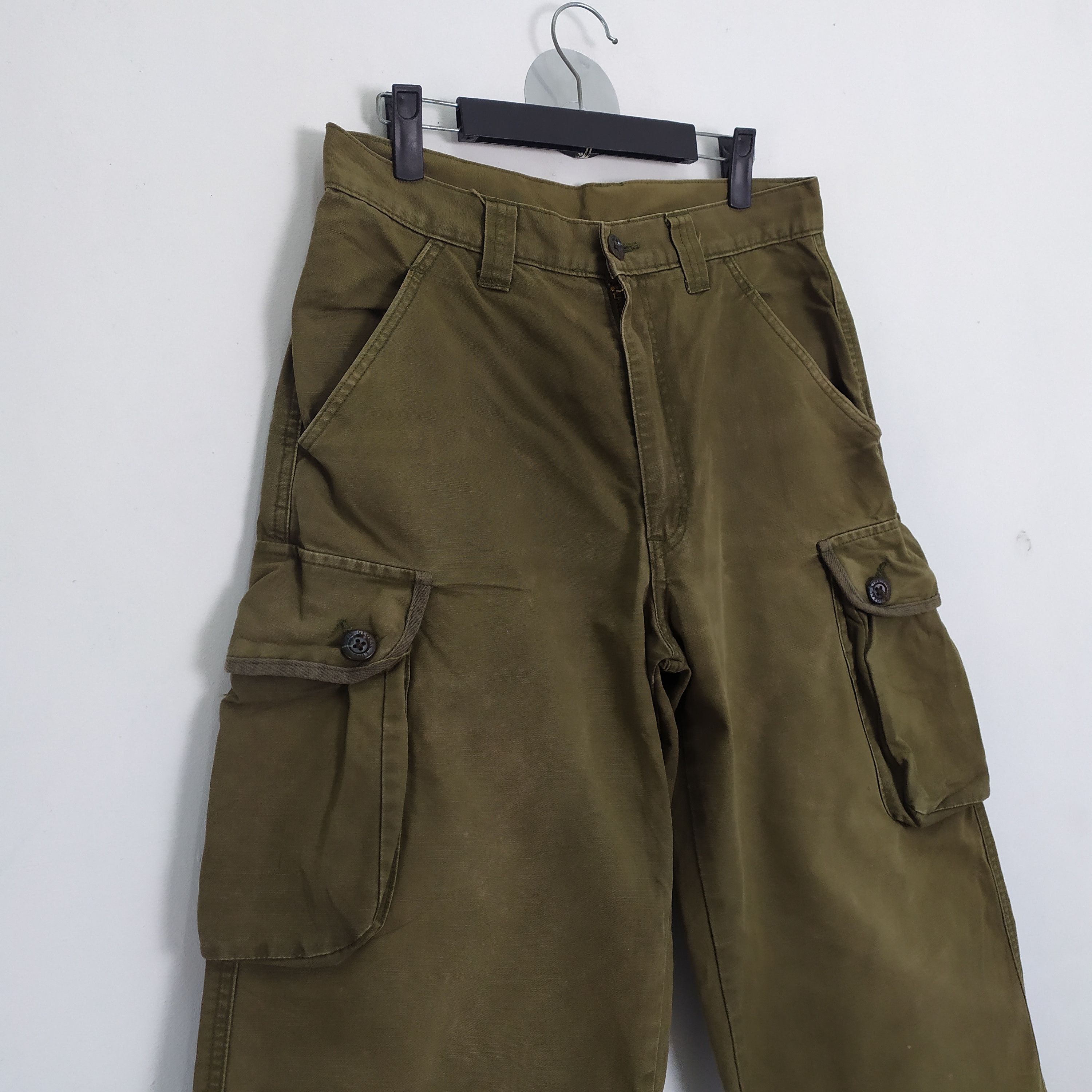 Japanese Brand VINTAGE PAZZO FADED BAGGY CARGO PANTS Size US 31 - 5 Thumbnail