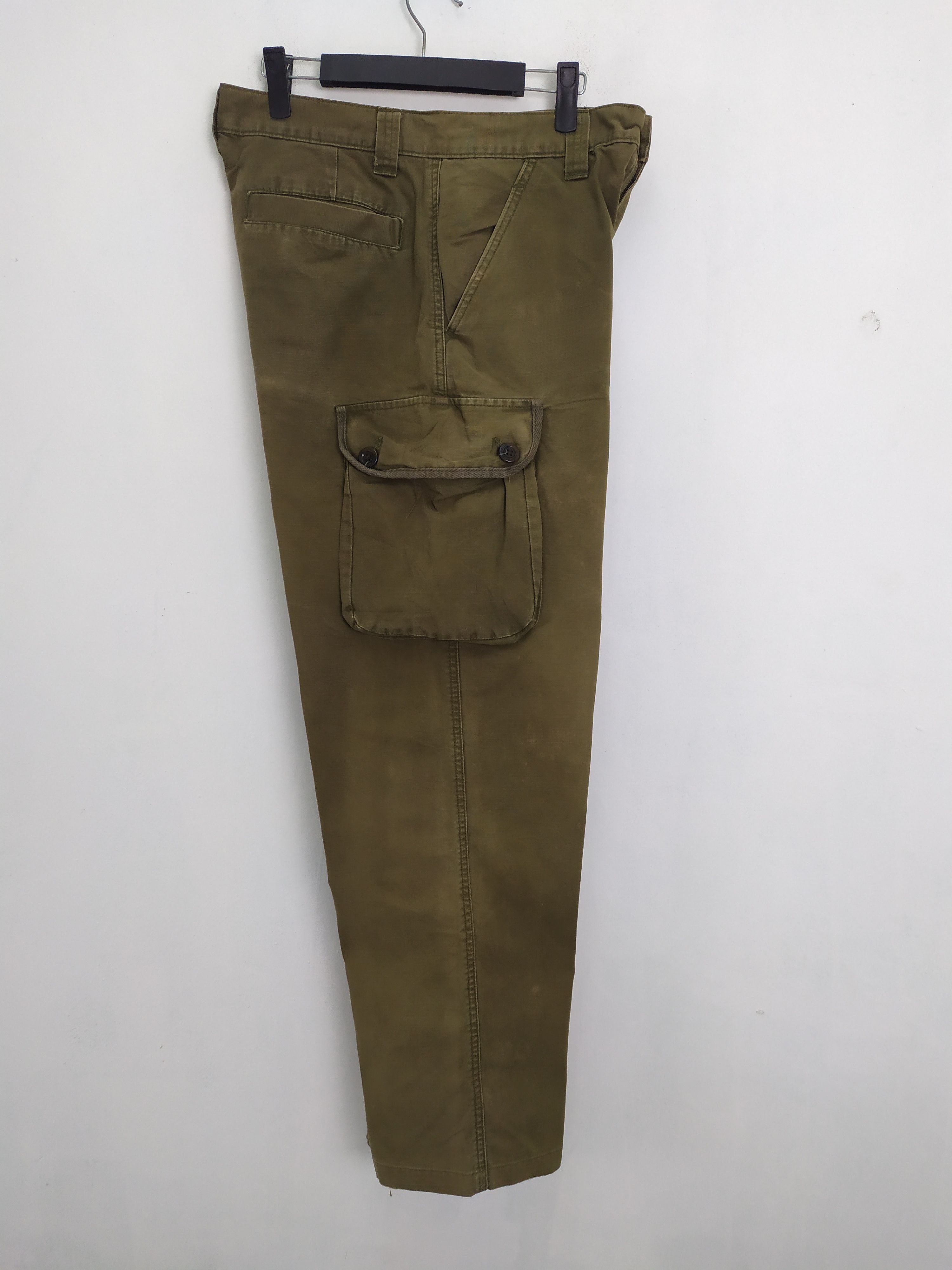 Japanese Brand VINTAGE PAZZO FADED BAGGY CARGO PANTS Size US 31 - 2 Thumbnail