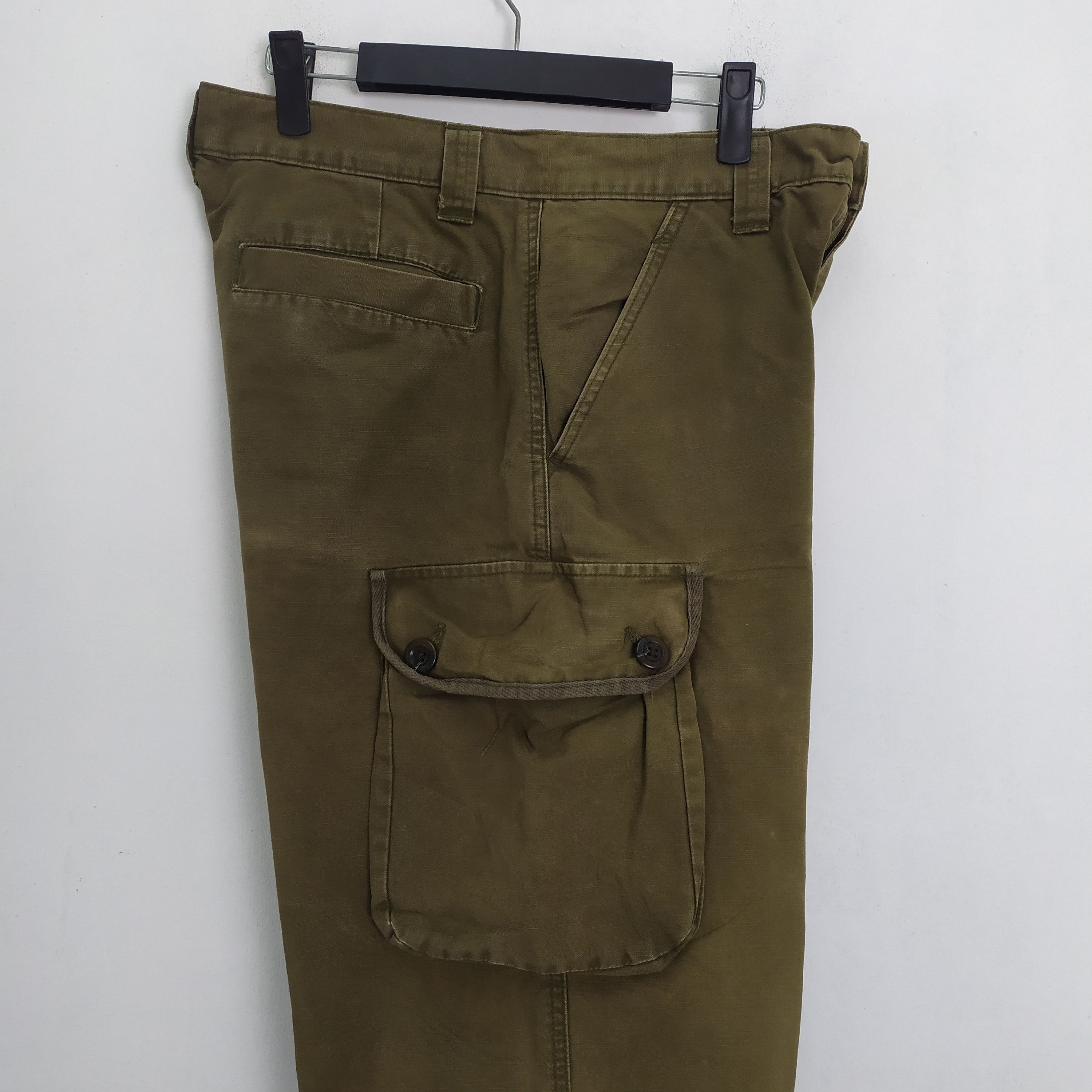 Japanese Brand VINTAGE PAZZO FADED BAGGY CARGO PANTS Size US 31 - 12 Thumbnail