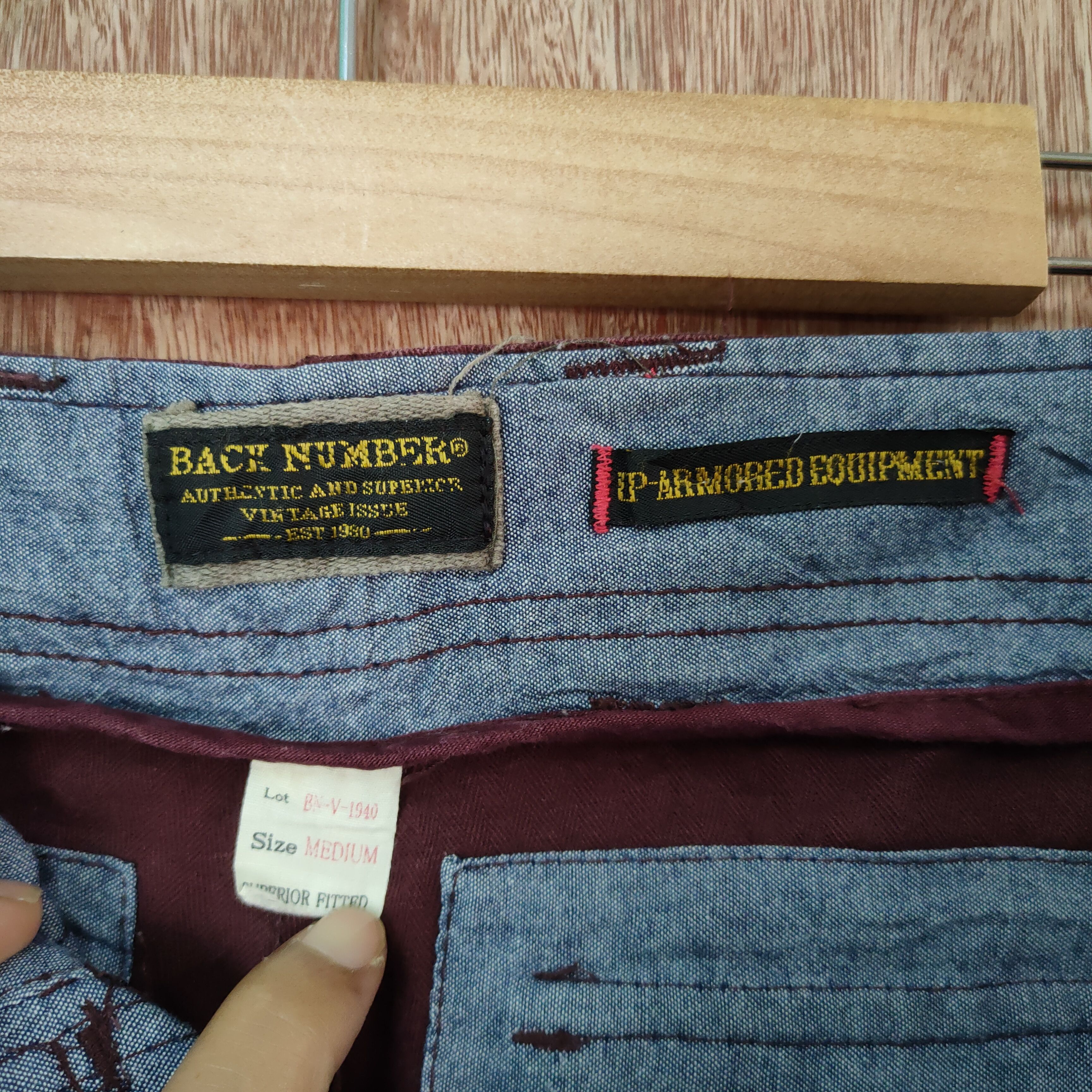Japanese Brand BACK NUMBER 8 POCKET MARROON CARGO PANTS Size US 30 / EU 46 - 16 Thumbnail