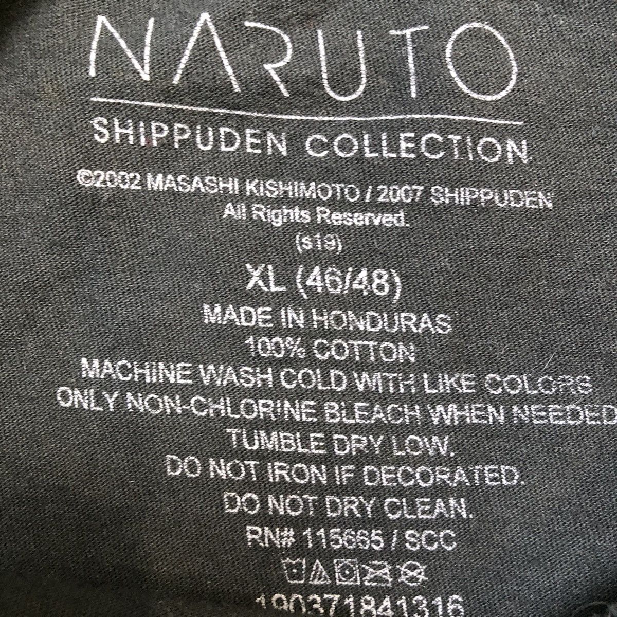 Anime Vintage 2007 Naruto Shippuden T Shirt Kakashi Fade Anime Tee Size US XL / EU 56 / 4 - 8 Thumbnail