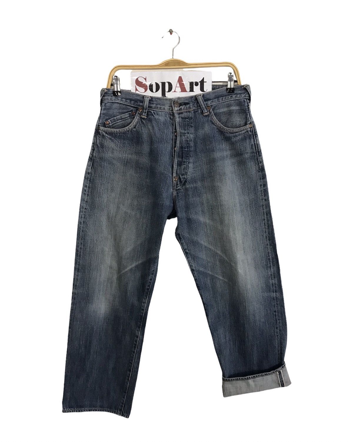 Japanese Brand Vintage Yamane Japanesebrand Selvedge Distressed Denim Style Size US 32 / EU 48 - 1 Thumbnail