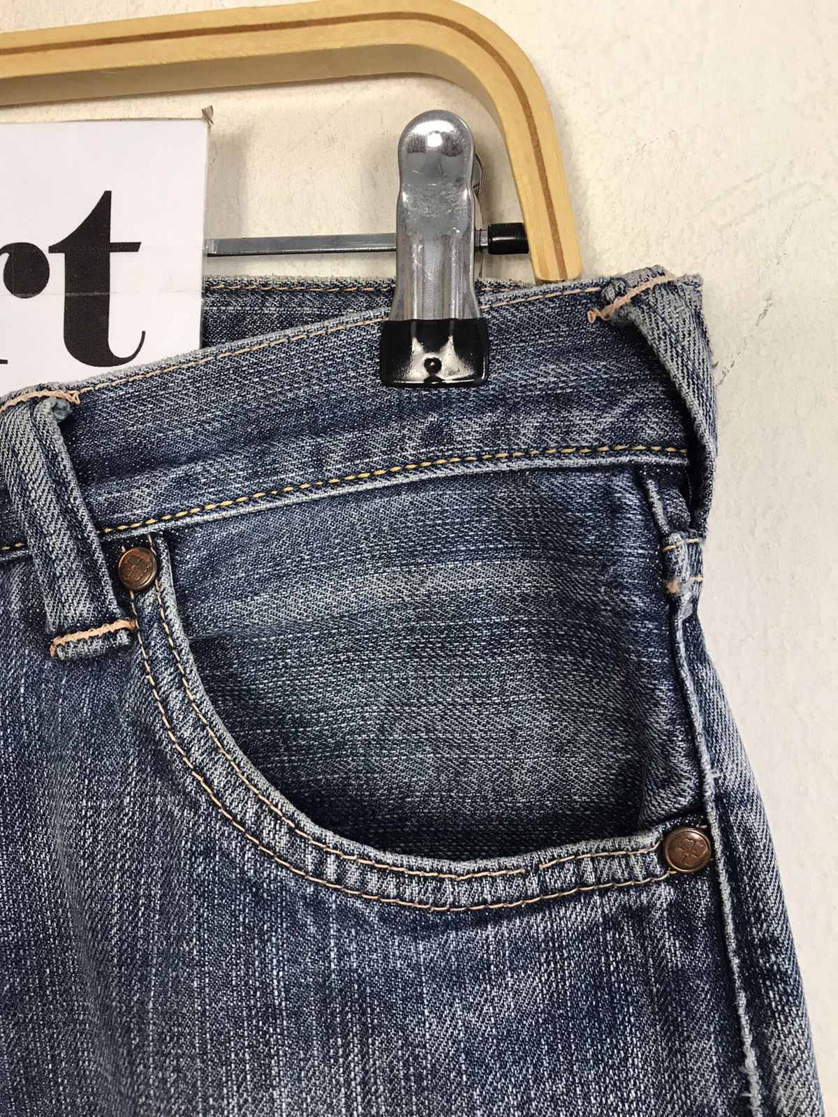 Japanese Brand Vintage Yamane Japanesebrand Selvedge Distressed Denim Style Size US 32 / EU 48 - 7 Thumbnail
