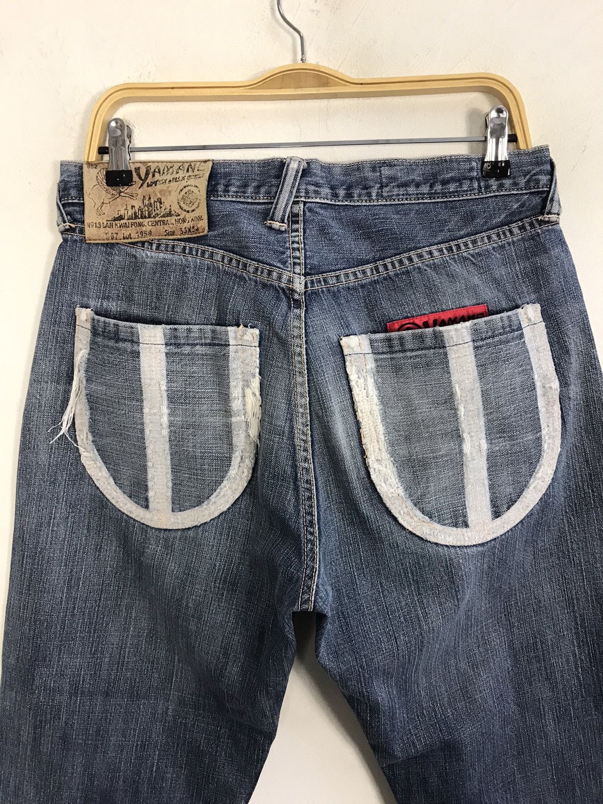 Japanese Brand Vintage Yamane Japanesebrand Selvedge Distressed Denim Style Size US 32 / EU 48 - 12 Thumbnail