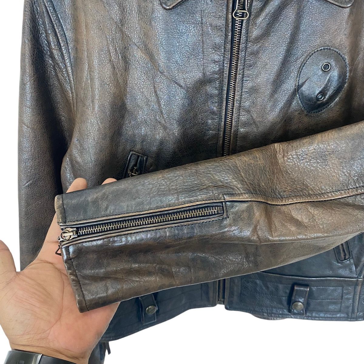 Chevignon ✨Authentic Chevignon Antique leather moto jacket Size US M / EU 48-50 / 2 - 10 Thumbnail