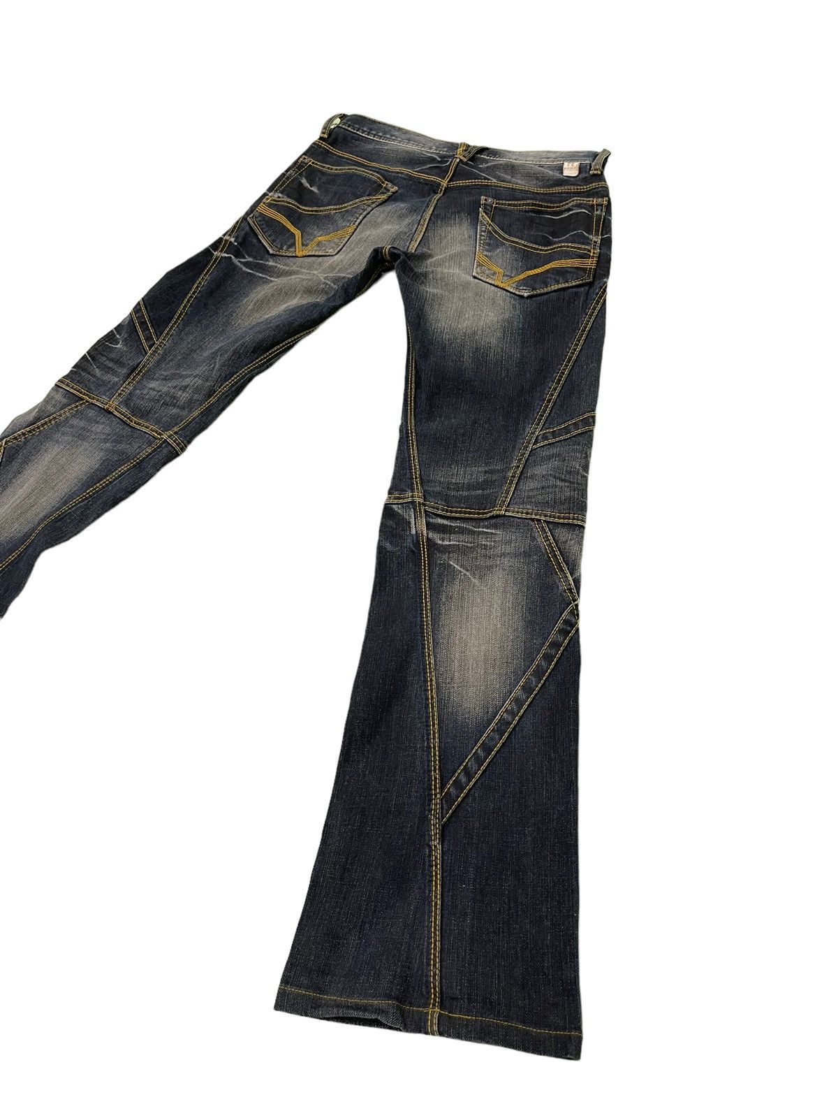 Japanese Brand Flare Jeans Hideaways Hagi Clawmark Stretch Denim 5🟦2 Size US 30 / EU 46 - 3 Thumbnail