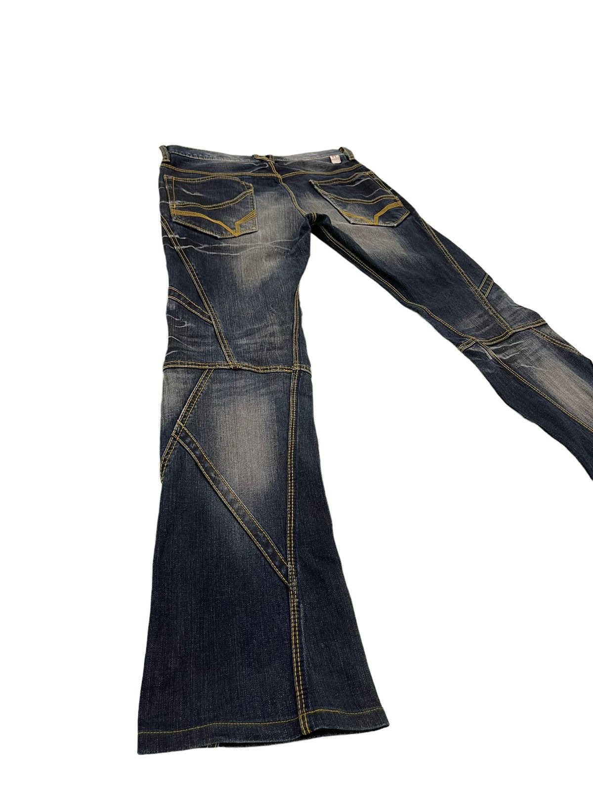 Japanese Brand Flare Jeans Hideaways Hagi Clawmark Stretch Denim 5🟦2 Size US 30 / EU 46 - 1 Thumbnail