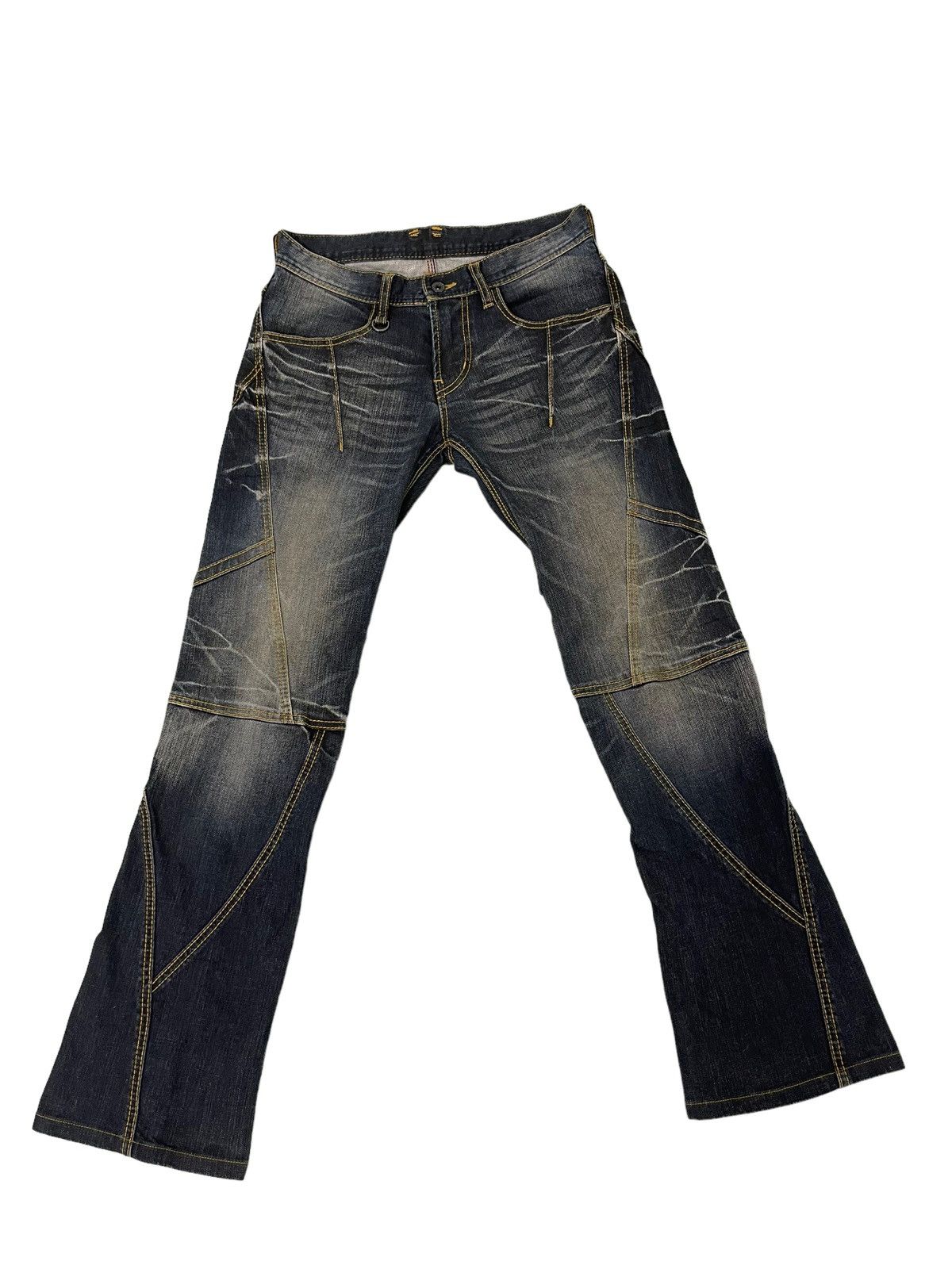 Japanese Brand Flare Jeans Hideaways Hagi Clawmark Stretch Denim 5🟦2 Size US 30 / EU 46 - 10 Thumbnail