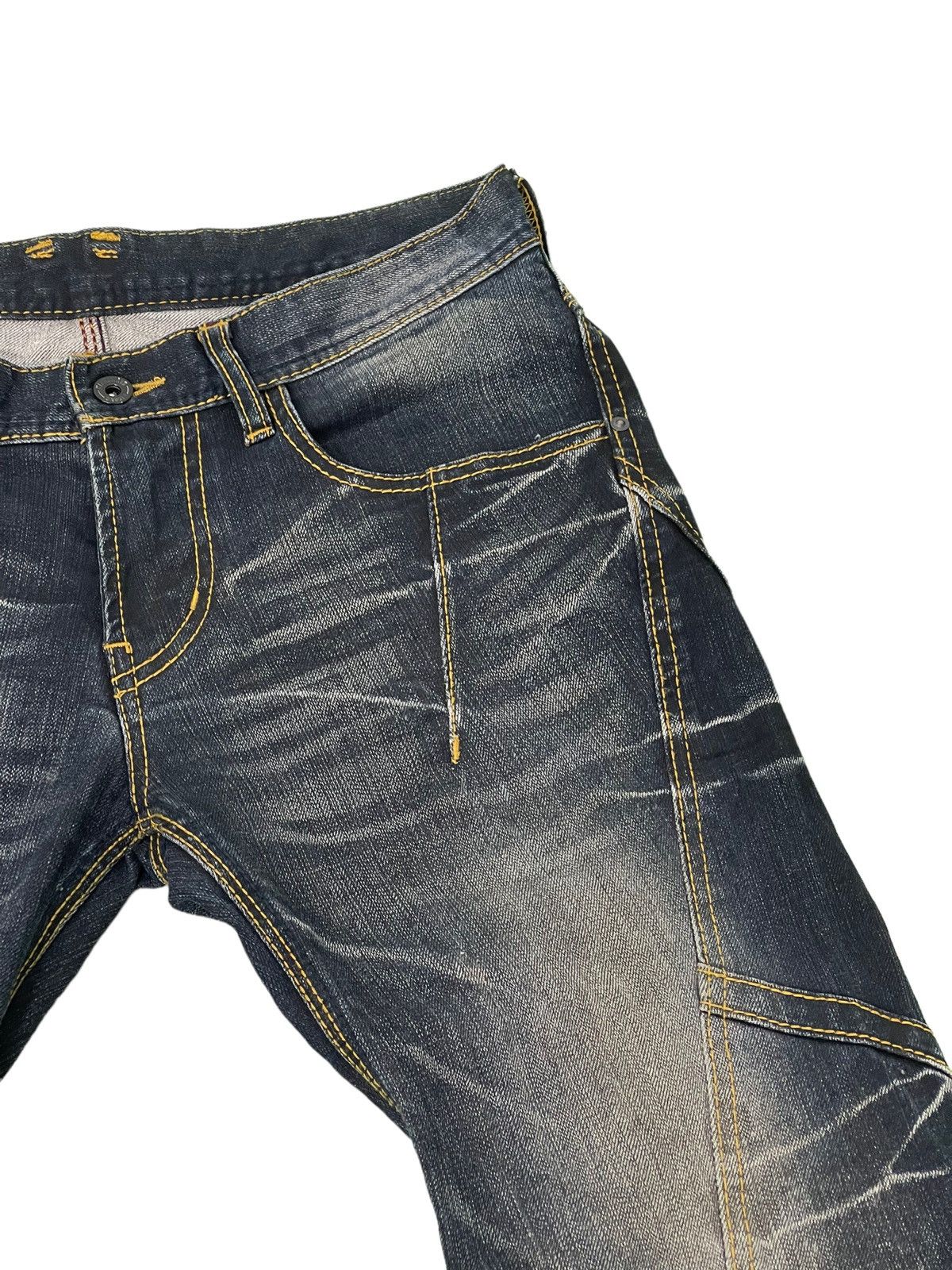 Japanese Brand Flare Jeans Hideaways Hagi Clawmark Stretch Denim 5🟦2 Size US 30 / EU 46 - 18 Thumbnail