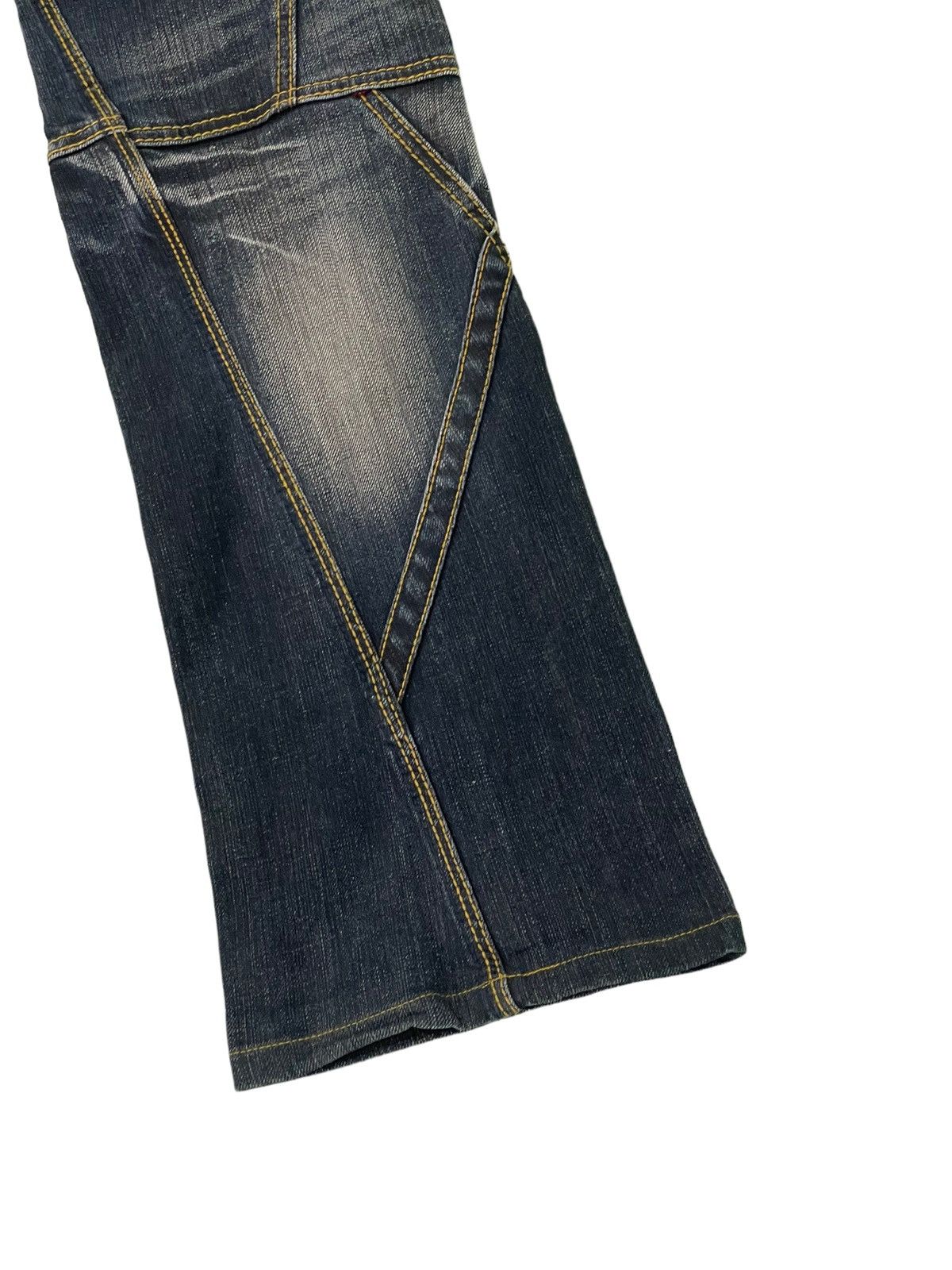 Japanese Brand Flare Jeans Hideaways Hagi Clawmark Stretch Denim 5🟦2 Size US 30 / EU 46 - 4 Thumbnail