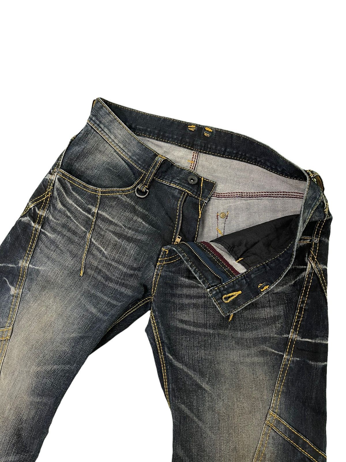 Japanese Brand Flare Jeans Hideaways Hagi Clawmark Stretch Denim 5🟦2 Size US 30 / EU 46 - 19 Thumbnail