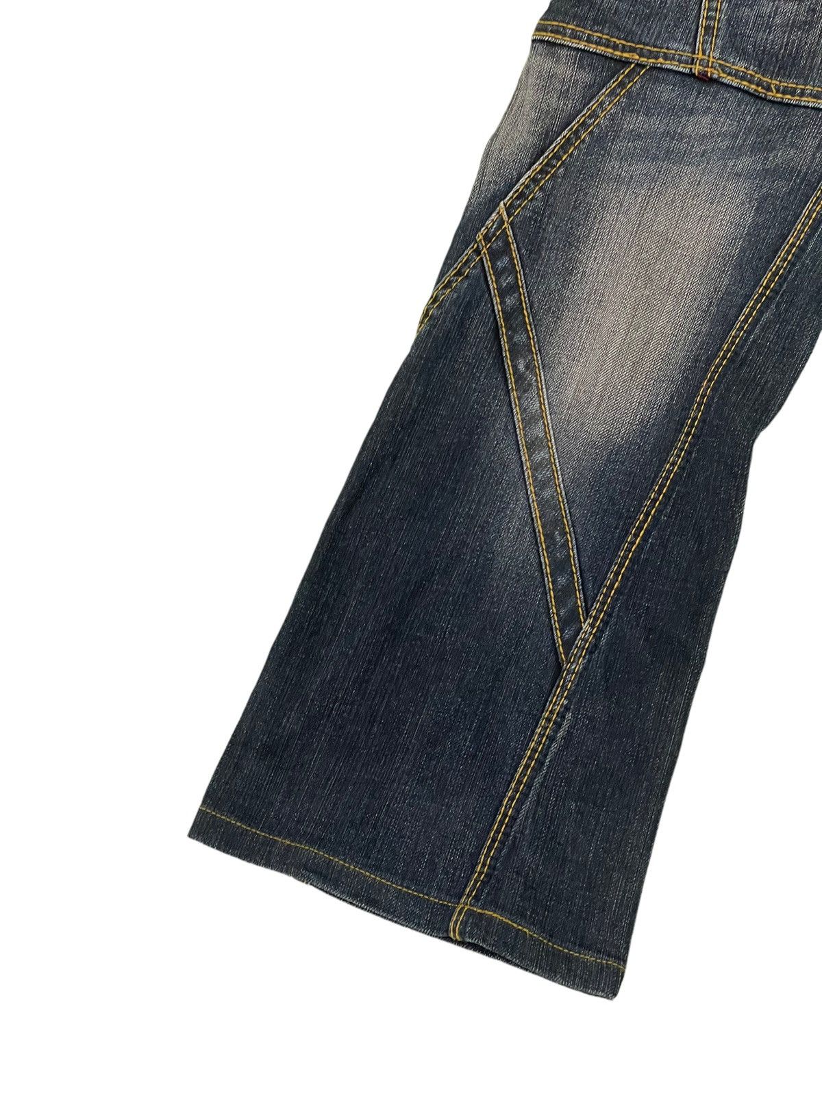 Japanese Brand Flare Jeans Hideaways Hagi Clawmark Stretch Denim 5🟦2 Size US 30 / EU 46 - 5 Thumbnail