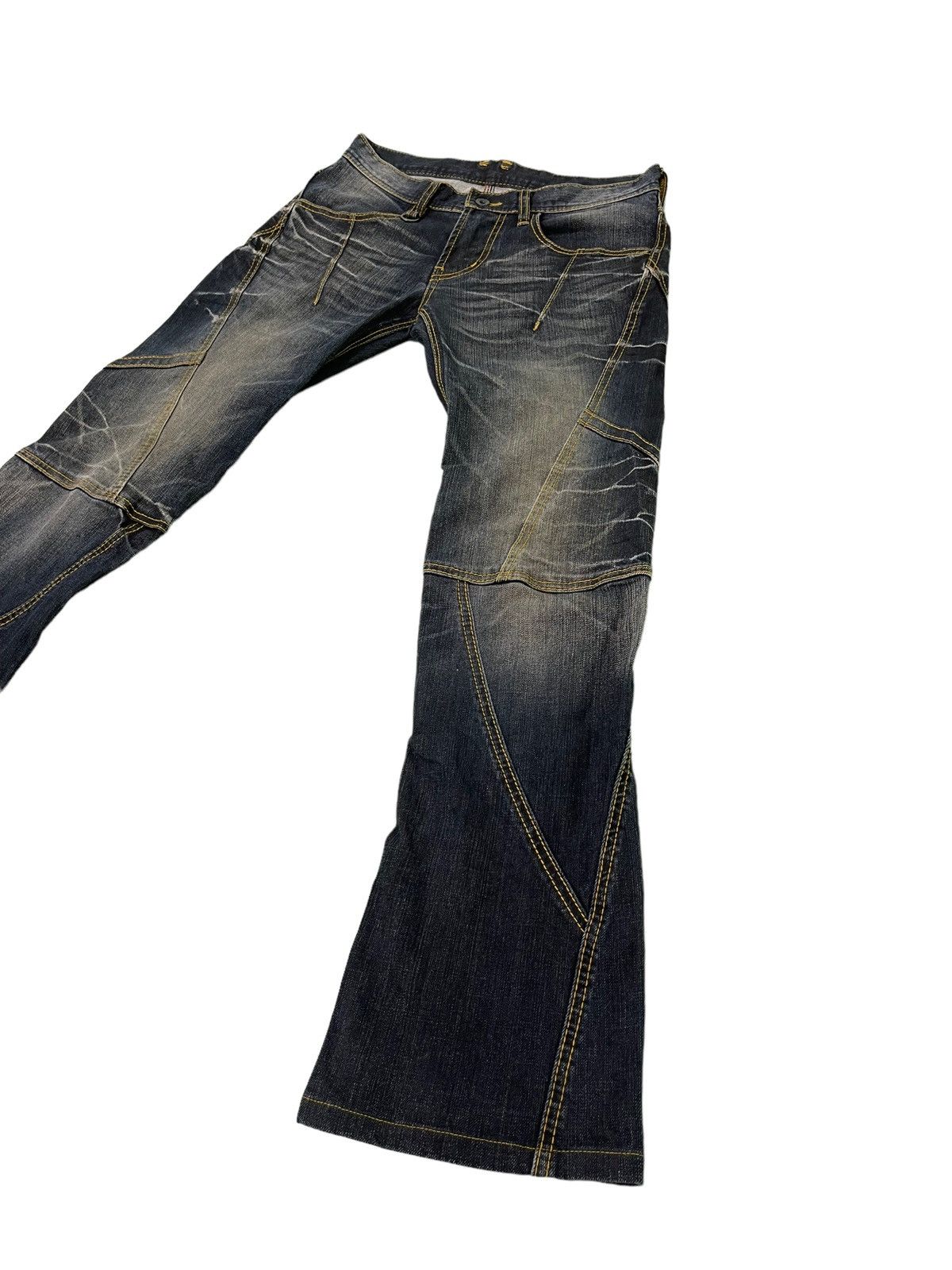 Japanese Brand Flare Jeans Hideaways Hagi Clawmark Stretch Denim 5🟦2 Size US 30 / EU 46 - 12 Thumbnail