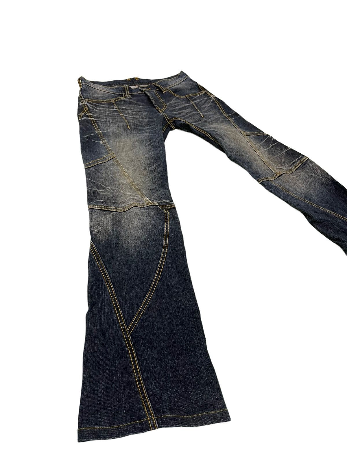 Japanese Brand Flare Jeans Hideaways Hagi Clawmark Stretch Denim 5🟦2 Size US 30 / EU 46 - 11 Thumbnail
