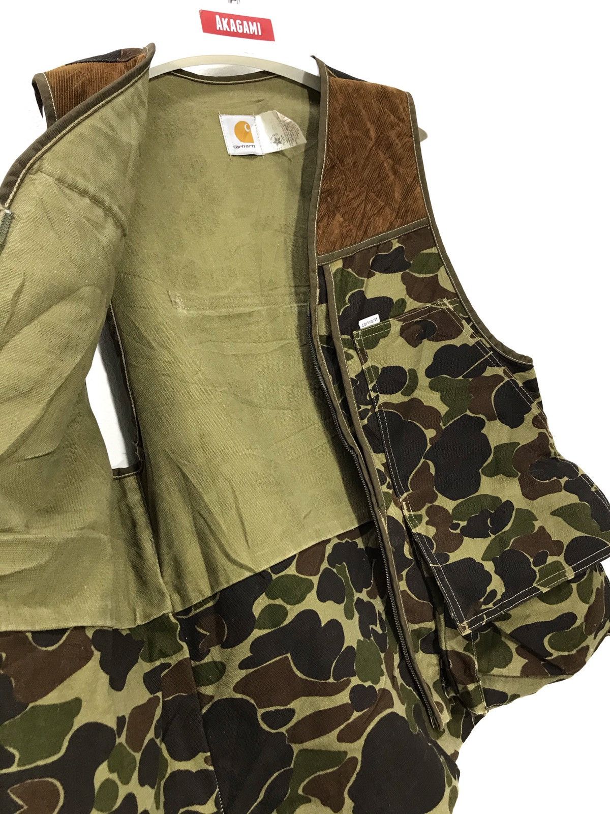 Carhartt 🛠Rare Vtg Carhatt Cotton Duck First Camo Military Vest 1🟩 Size US M / EU 48-50 / 2 - 5 Thumbnail