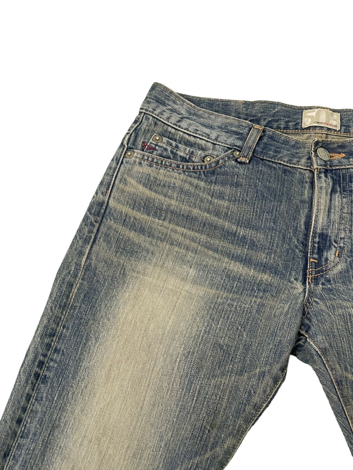 Edwin Flare Jeans Edwin Japan Distress Denim Boot Cut 5🟦2 Size US 30 / EU 46 - 8 Thumbnail