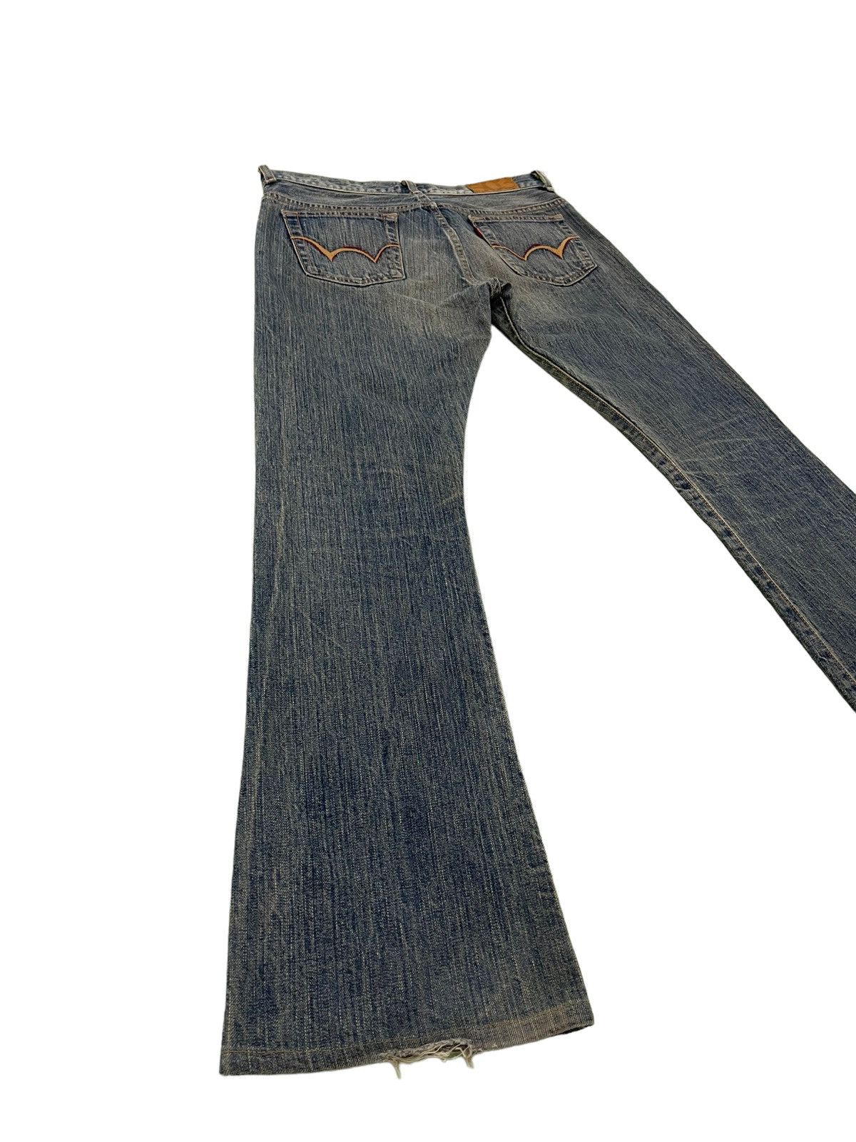 Edwin Flare Jeans Edwin Japan Distress Denim Boot Cut 5🟦2 Size US 30 / EU 46 - 13 Thumbnail
