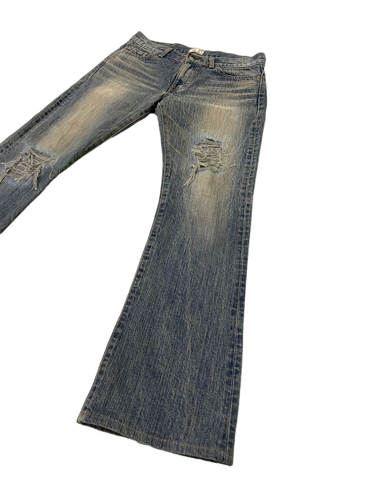 Edwin Flare Jeans Edwin Japan Distress Denim Boot Cut 5🟦2 Size US 30 / EU 46 - 3 Thumbnail