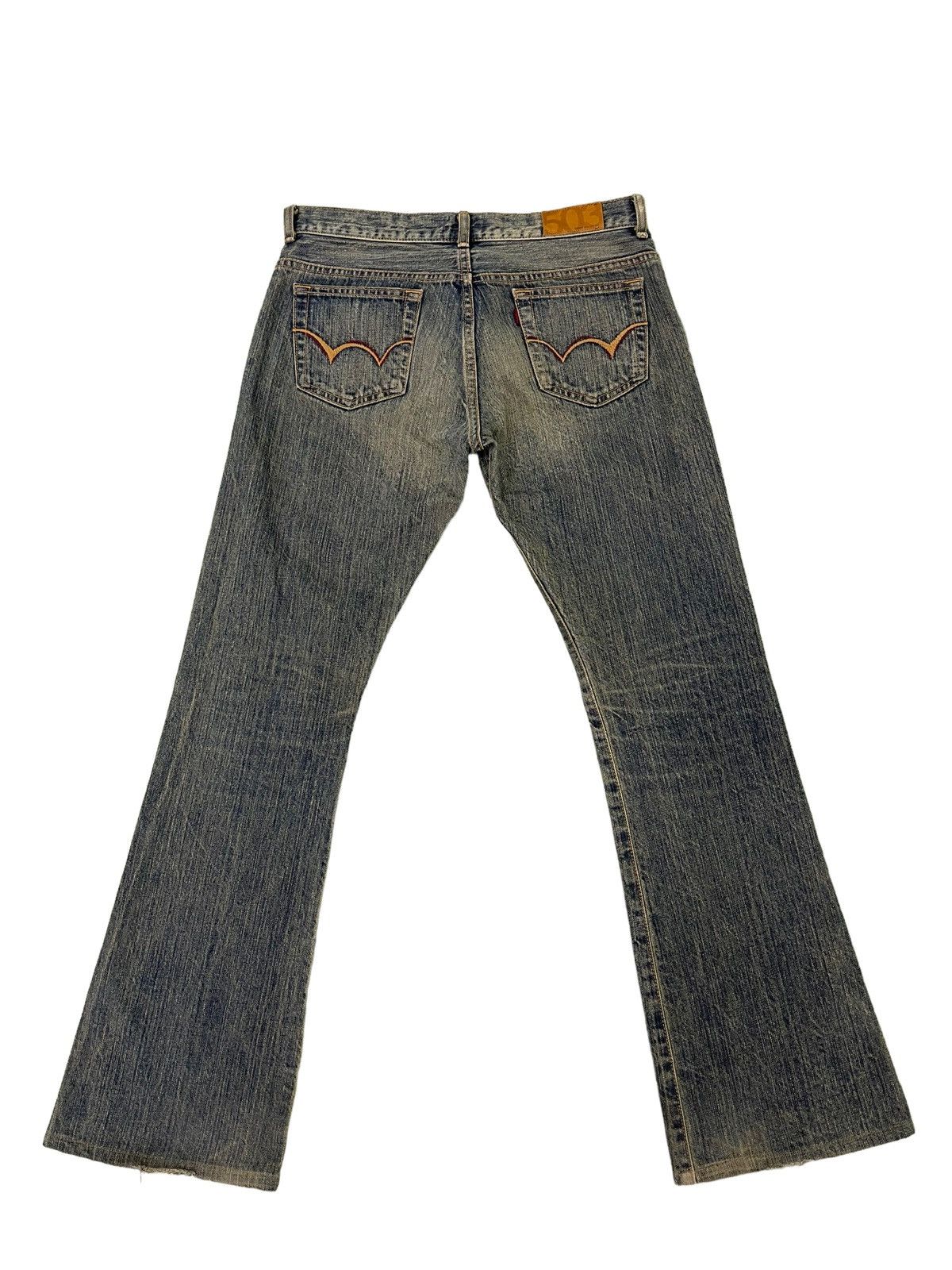 Edwin Flare Jeans Edwin Japan Distress Denim Boot Cut 5🟦2 Size US 30 / EU 46 - 12 Thumbnail