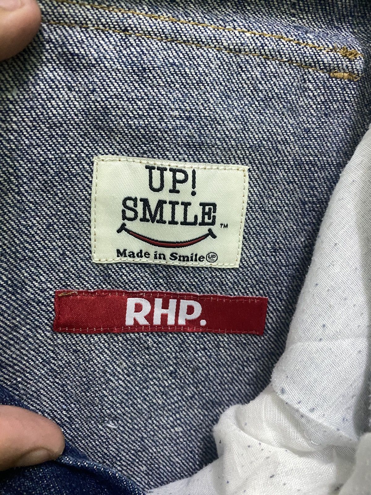 Japanese Brand UPSMILE X RHP Smiley Pocket Hysteric Glamour Style Denim Size US 26 / EU 42 - 20 Thumbnail
