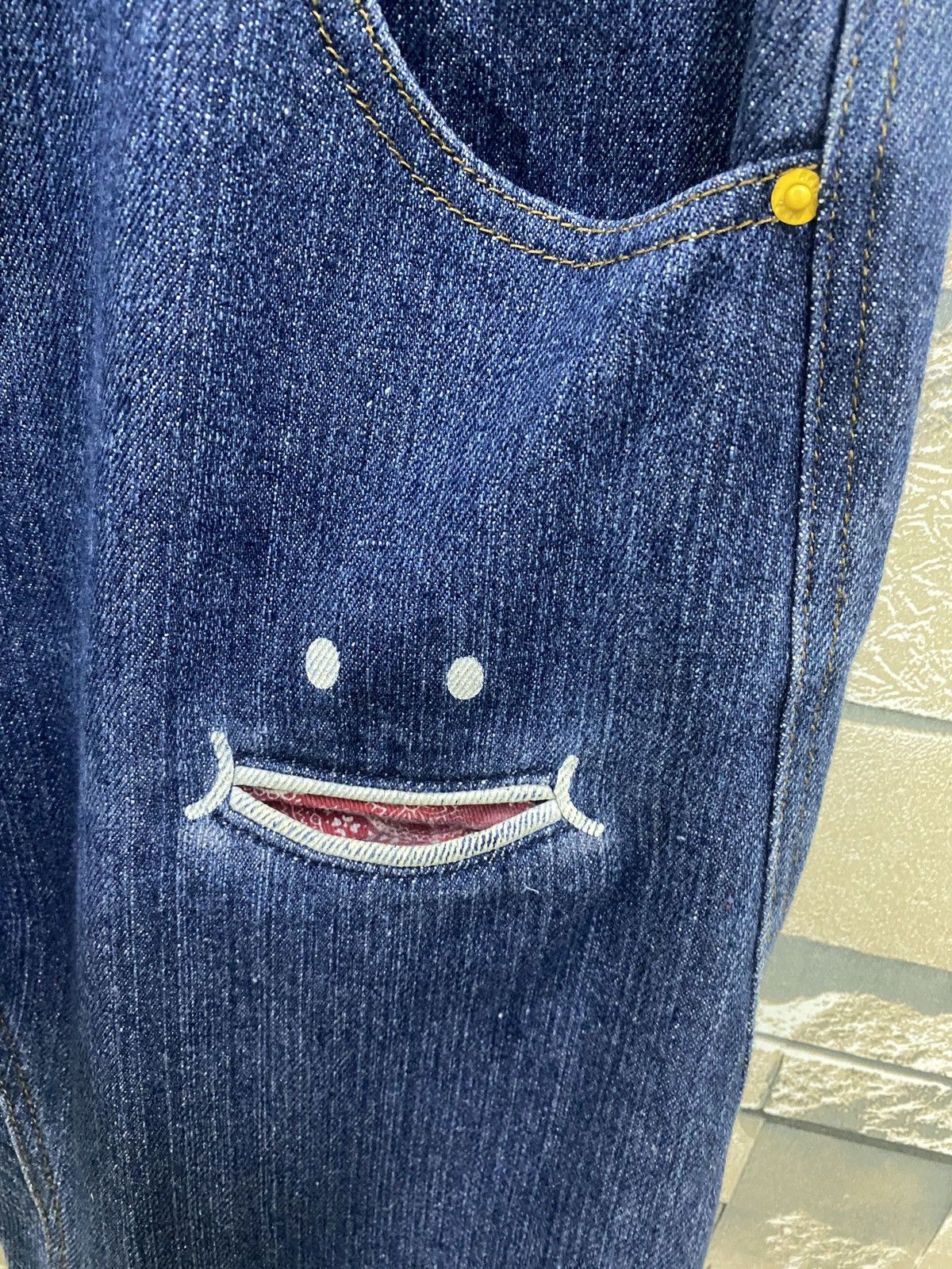 Japanese Brand UPSMILE X RHP Smiley Pocket Hysteric Glamour Style Denim Size US 26 / EU 42 - 11 Thumbnail