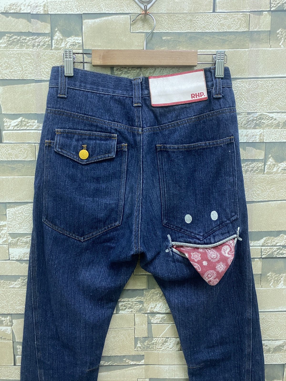 Japanese Brand UPSMILE X RHP Smiley Pocket Hysteric Glamour Style Denim Size US 26 / EU 42 - 12 Thumbnail