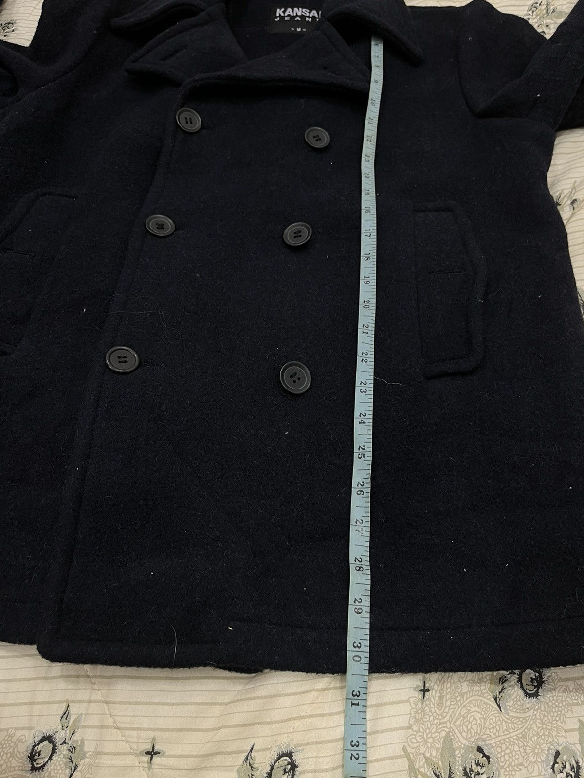 Kansai Yamamoto Y. KANSAI JEANS JAPANESE HYPEBEAST PEA COAT JACKET Size US M / EU 48-50 / 2 - 11 Thumbnail