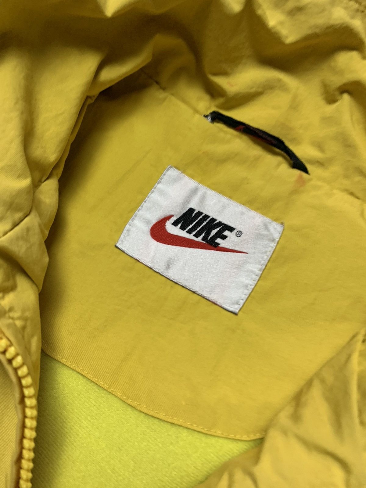 Nike × Vintage Vintage Nike Jacket big logo yellow size L swoosh Size US L / EU 52-54 / 3 - 4 Thumbnail