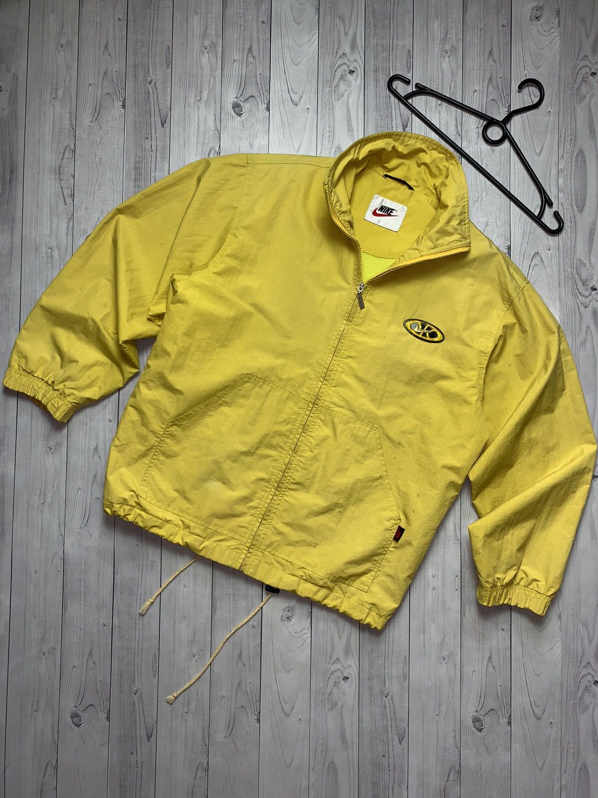 Nike × Vintage Vintage Nike Jacket big logo yellow size L swoosh Size US L / EU 52-54 / 3 - 2 Thumbnail