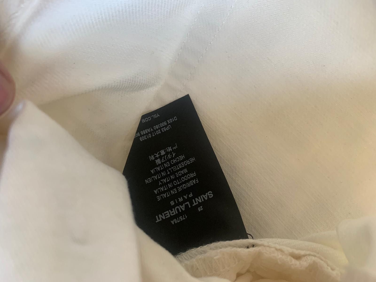 Saint Laurent Paris D14 Embroidered Pocket Denim in White Size US 28 / EU 44 - 8 Thumbnail