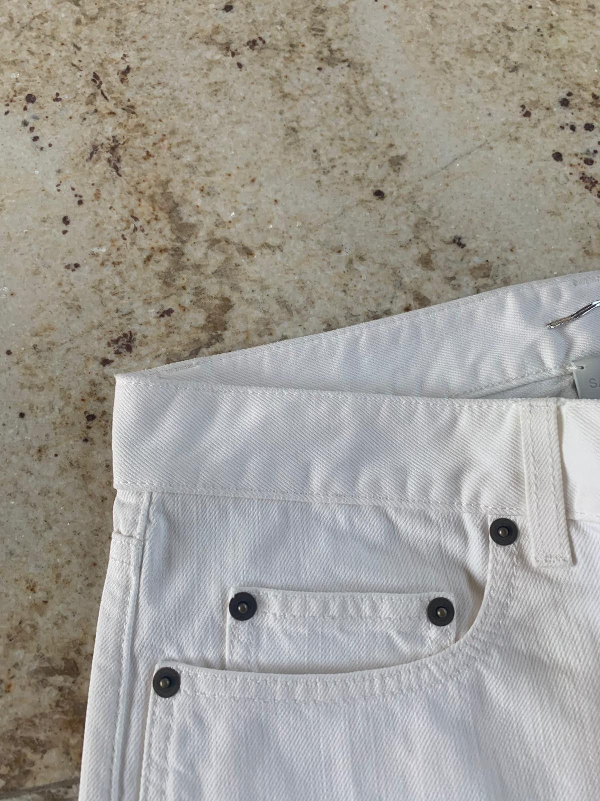 Saint Laurent Paris D14 Embroidered Pocket Denim in White Size US 28 / EU 44 - 5 Thumbnail