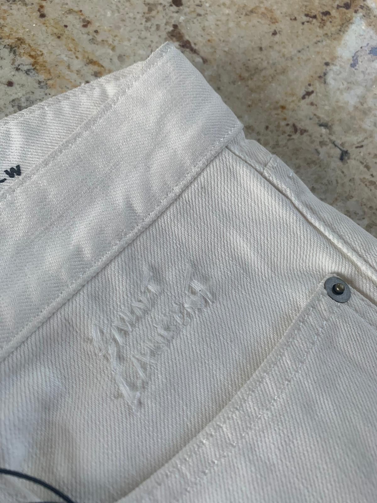Saint Laurent Paris D14 Embroidered Pocket Denim in White Size US 28 / EU 44 - 7 Thumbnail