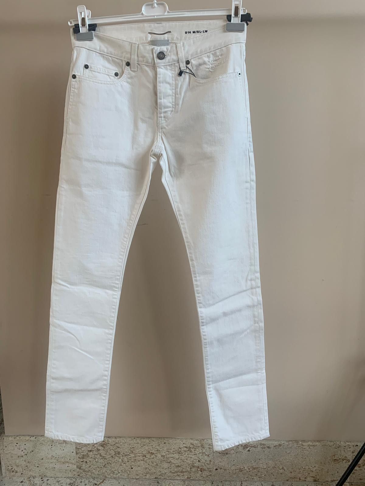 Saint Laurent Paris D14 Embroidered Pocket Denim in White Size US 28 / EU 44 - 13 Thumbnail