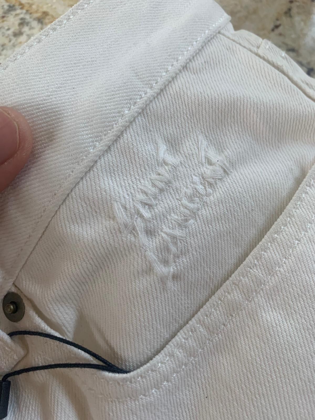 Saint Laurent Paris D14 Embroidered Pocket Denim in White Size US 28 / EU 44 - 6 Thumbnail