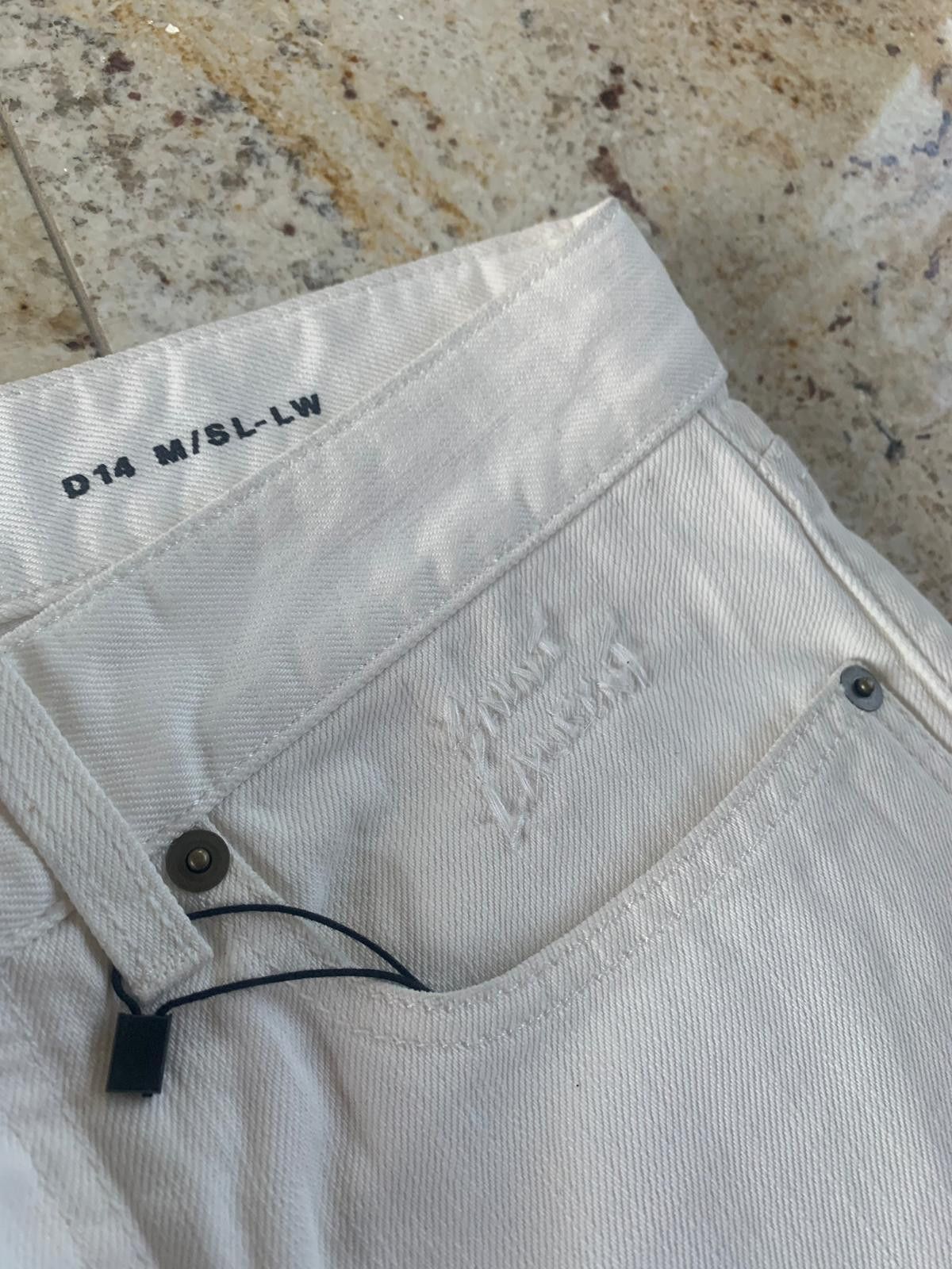 Saint Laurent Paris D14 Embroidered Pocket Denim in White Size US 28 / EU 44 - 4 Thumbnail