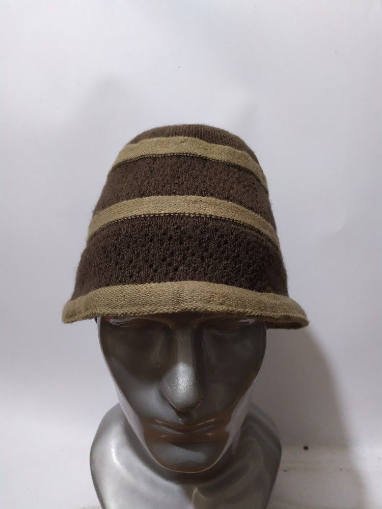 Other 🔥Unknown Brown Stripe Bucket hats Size ONE SIZE - 3 Thumbnail