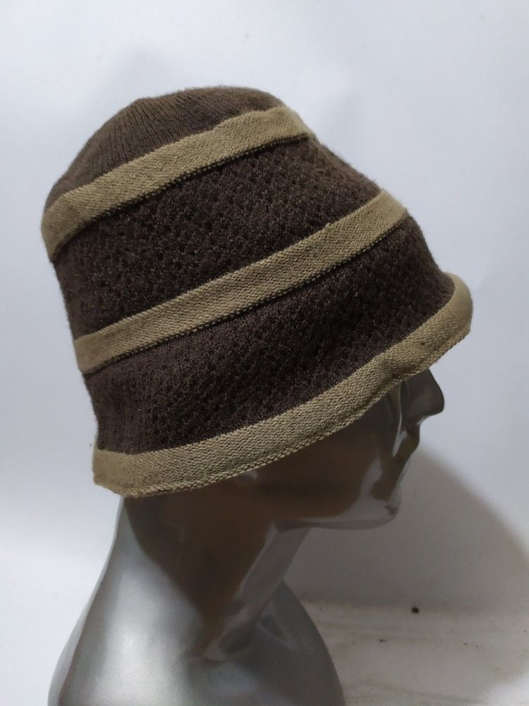 Other 🔥Unknown Brown Stripe Bucket hats Size ONE SIZE - 4 Thumbnail