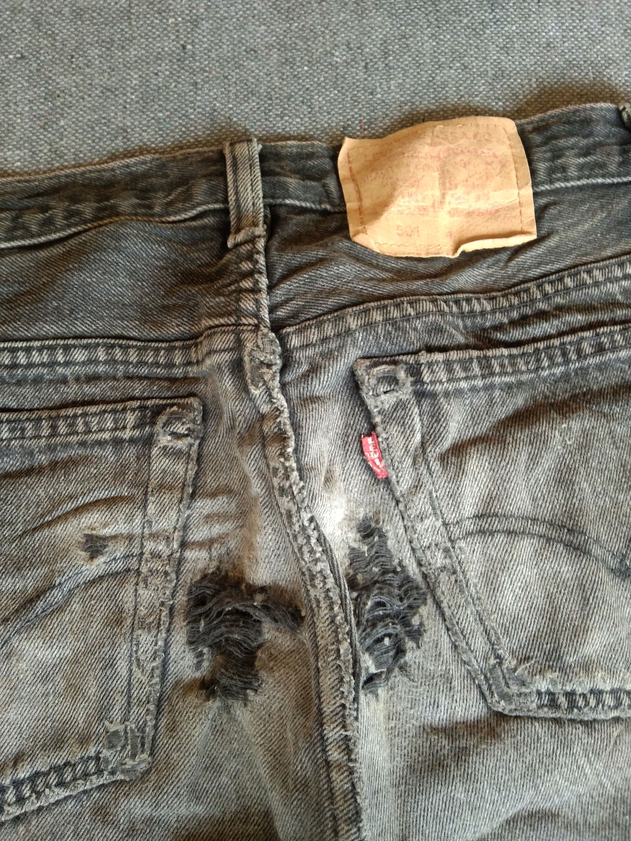 Levi's 90s Earth Tone Vintage Levi's 501 Distressed Jeans 30x30 Size US 30 / EU 46 - 5 Thumbnail