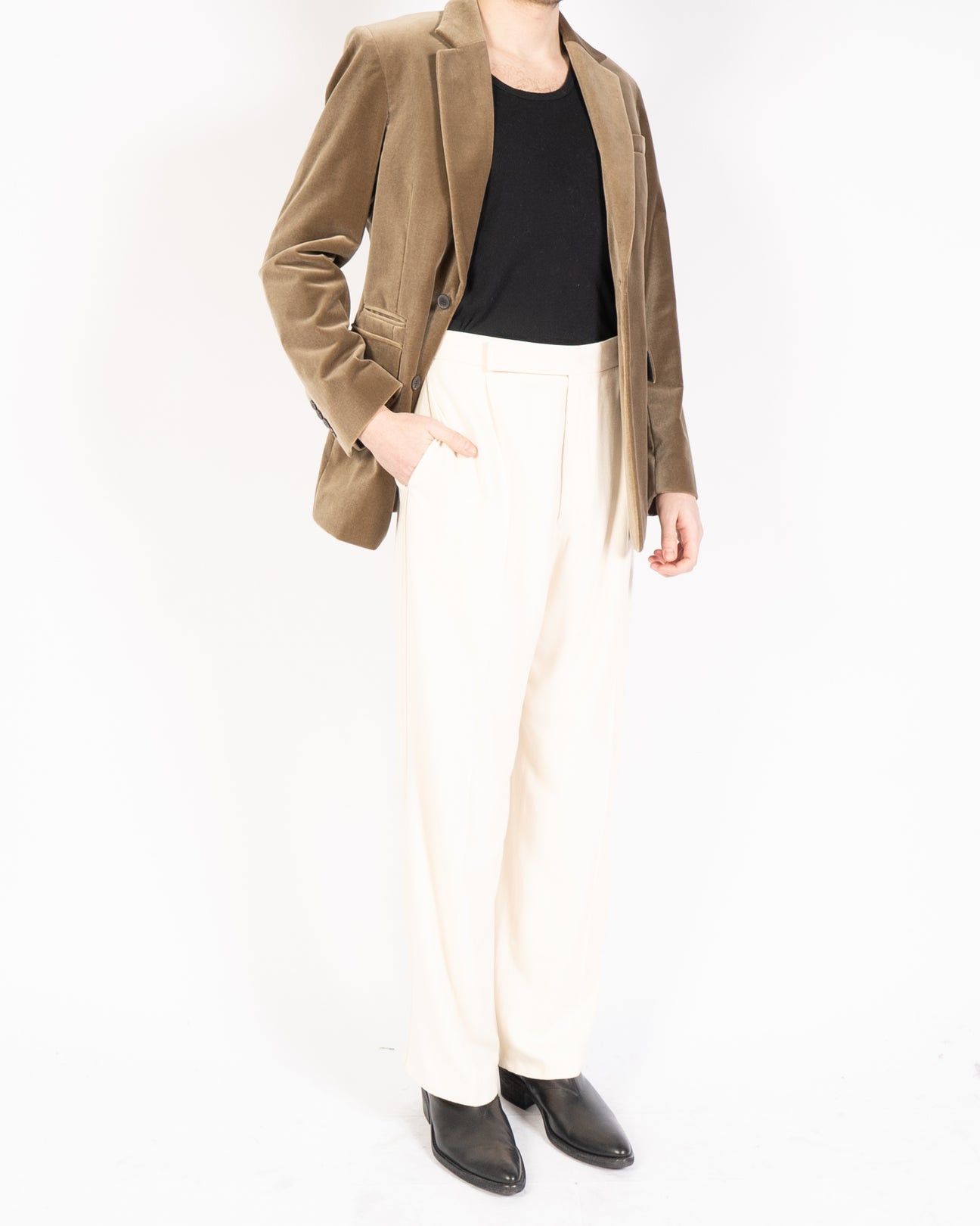 Haider Ackermann FW20 Brown Velvet Classic Blazer Size US M / EU 48-50 / 2 - 2 Thumbnail