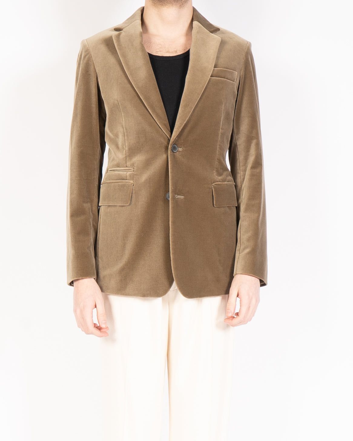 image of Haider Ackermann Fw20 Brown Velvet Classic Blazer, Men's (Size Medium)