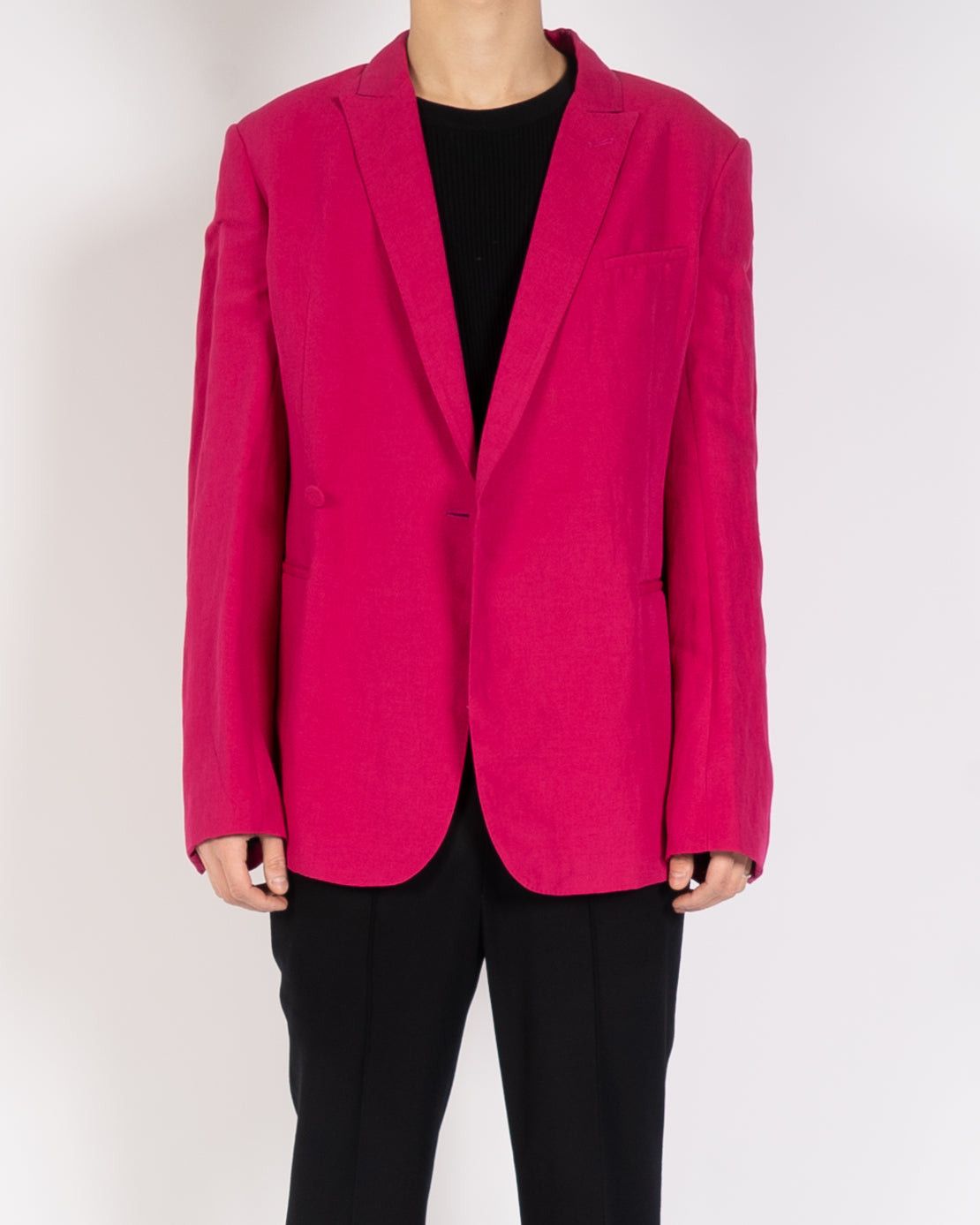 Haider Ackermann SS20 Pink Double Breasted Wool Blazer Size 48L - 1 Thumbnail
